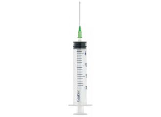 Siringa extrafine 20 ml con ago 2 gauge 21 0,80x40mm cono eccentrico 1 pezzo