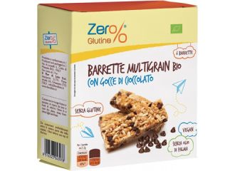 Zero% glutine barrette multigrain con gocce di cioccolato 6 x 21,5 g
