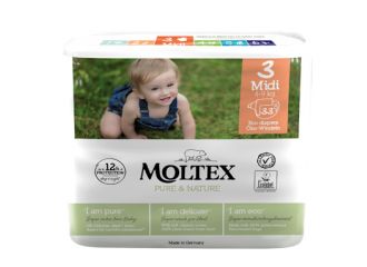 Pannolini moltex pure & nature midi 4-9 kg taglia 3 33 pezzi