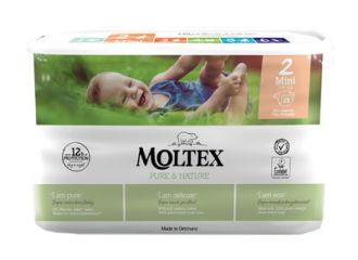 Pannolini moltex pure & nature mini 3-6 kg taglia 2 38 pezzi