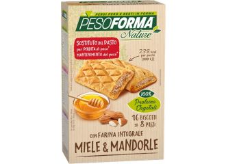 Pesoforma biscotto integr miele mandorle 16 pezzi 33 g