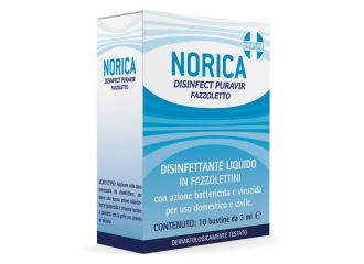 Norica disinfect puravir fazzoletto 10 bustine da 3 ml