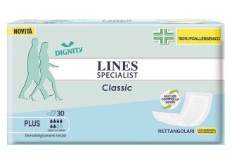 Pannolone lines specialist classic rettangolare con barriera control 30 pezzi