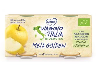 Mellin viaggio italia bio omogeneizzato mela golden 2 x 100 g