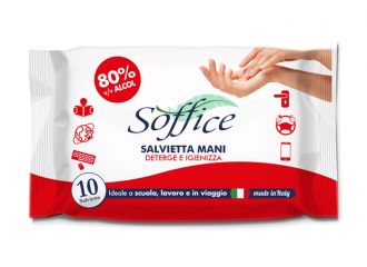 Salvietta mani 80% alcool 10 pezzi