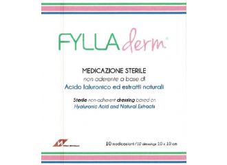Medicazione non aderente fylladerm a base di acido ialuronico 10 x 10 cm 10 buste