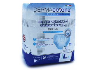 Slip protettivo assorbente pants dermacotone l 8 pezzi