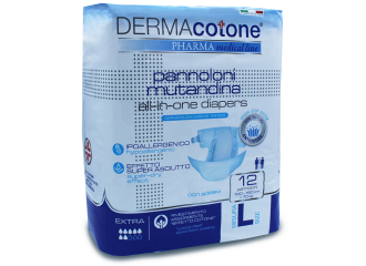 Pannolone mutandina per incontinenza dermacotone l 12 pezzi