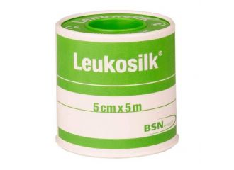 Cerotto in rocchetto leukosilk ipoallergenico bianco 5x500 cm