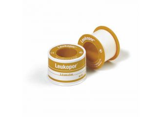 Cerotto in rocchetto leukopor ipoallergenico tessuto non tessuto bianco 2,5x500 cm