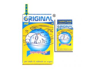 Tappi auricolari idroresistenti ear original aquaplugs 2 pezzi