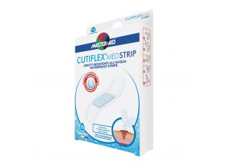 Cerotto master-aid cutiflex strip trasparente impermeabile supporto in poliuretano grande 10 pezzi