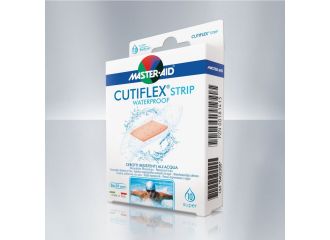 Cerotto master-aid cutiflex strip trasparente impermeabile supporto in poliuretano super 10 pezzi