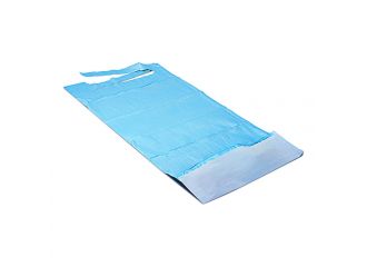 Bavaglia adulti in accoppiato con tasca polietilene+carta 100 pezzi monouso