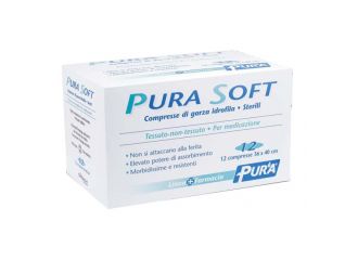 Garza in tessuto non tessuto pura soft 36x40cm 12 pezzi