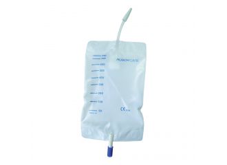 Sacca di drenaggio gamba per incontinenza standard in pvc con tubo di raccordo diritto 30cm rubinetto di scarico e valvoalvola antireflusso capienza 750ml 10 pezzi