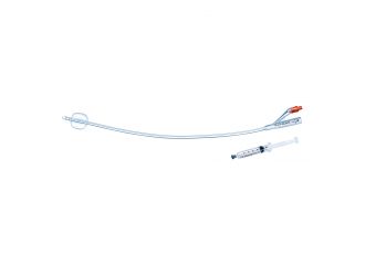 Catetere vescicale brillant plus foley per adulti 2 vie senza scanalature ch12 41cm in silicone 1 pezzo