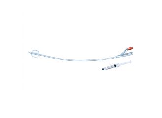 Catetere vescicale brillant plus foley per adulti 2 vie senza scanalature ch24 41cm in silicone 1 pezzo