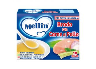 Mellin brodo carne pollo 10 bustine x 5 g