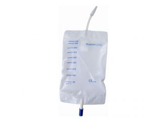 Sacca di drenaggio gamba per incontinenza standard in pvc con tubo di raccordo diritto 30cm rubinetto di scarico e valvoalvola antireflusso capienza 750ml 30 pezzi