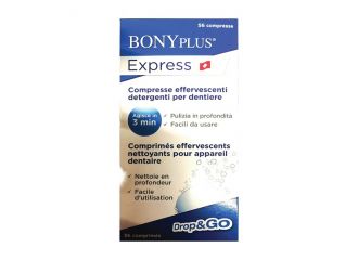 Bonyplus express detergente per protesi dentaria 56 compresse