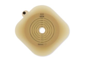 Placca per colo/ileo e urostomia autoportante flangia semovente a spessore ridotto nova 2 ritagliabile 70mm 5 pezzi