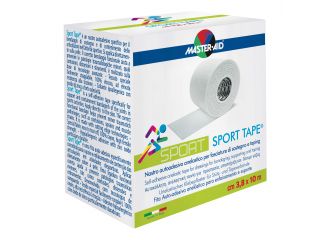 Nastro autoadesivo anelastico per fasciature di sostegno e taping master-aid sport 3,8x10