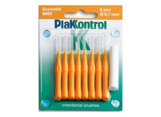 Plakkontrol scovolino con manico midi 0,7 8 pezzi