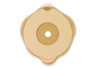 Placca piana flexima key 60 mm con protettore cutaneo idrocolloidale e flangia 5 pezzi