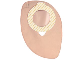 Sacca colostomia a due pezzi aggancio adesivo con gui di sicurezza fondo chiuso diametro 60mm capacita' 350ml colore beige 30 pezzi flexima key
