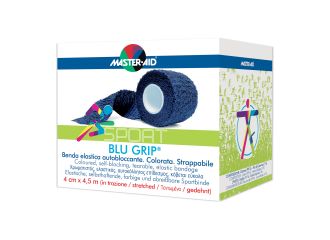 Benda elastica autobloccante master-aid sport blugrip 4x4,5