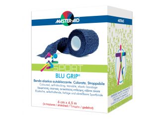 Benda elastica autobloccante master-aid blugrip 6x4,5