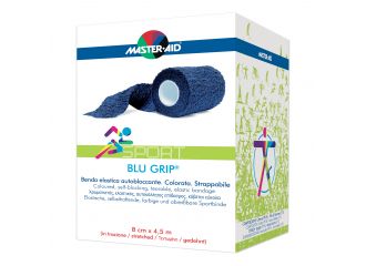 Benda elastica autobloccante master-aid blugrip 8x4,5