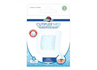Medicazione adesiva impermeabile trasparente master-aid cutiflex 14x14 5 pezzi