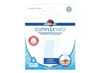 Medicazione autoadesiva trasparente impermeabile master-aid cutiflex 10x6 5 pezzi