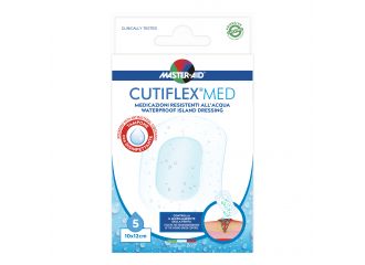 Medicazione autoadesiva trasparente impermeabile master-aid cutiflex 10x12 5 pezzi