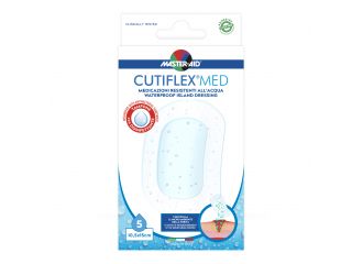 Medicazione autoadesiva trasparente impermeabile master-aid cutiflex 10,5x15 5 pezzi