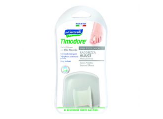 Raddrizza alluce in gel di silicone bianco semitrasparente sagomata per proteggere e riallineare l'alluce evitando lo sfregamento fra il primo e il secondo dito igienepiede 1 pezzo