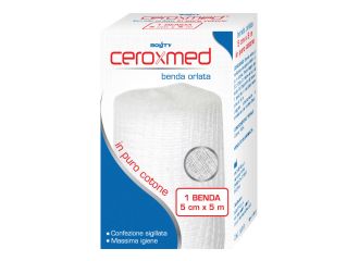 Benda in garza idrofila orlata ceroxmed 5x500 cm 1 pezzo