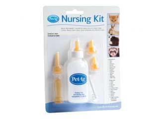 Nursing kit biberon da 60ml per animali + tettarelle varie misure + scovolino per pulizia
