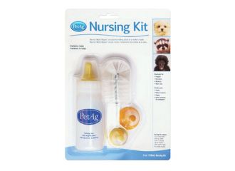 Nursing kit biberon da 120ml per animali + tettarelle di varie misure + scovolino per pulizia
