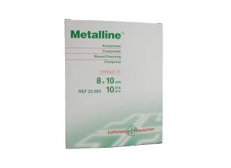 Medicazione metalline garza in tnt alluminizzato 8x10cm 10 pezzi