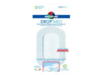 Medicazione compressa autoadesiva dermoattiva ipoallergenica aerata master-aid drop med 10,5x15 5 pezzi