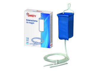 Enteroclisma da viaggio klister in gomma con cannula anale evaginale 2 litri