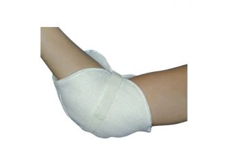 Gomitiera/talloniera in vello sintetico per la prevenzione delle piaghe da decubito a livello dei gomiti e/o dei talloni nei pazienti lungodegenti. sistema di fissaggio a velcro