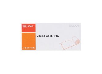 Benda all'ossido di zinco per il trattamento delle ulcere varicose di tipo secco e delle dermatiti croniche viscopaste pb7 600x7,5cm