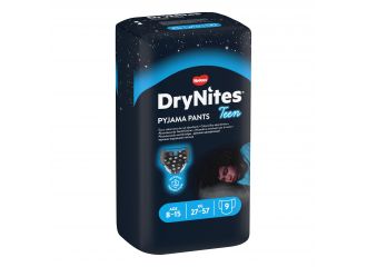 Huggies drynites 8/15 anni boy l 27/57kg pacco singolo 9 pezzi