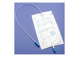 Sacca di drenaggio da gamba per incontinenza 750 ml tubo 10 cm con laccetti e bottoni 30 pezzi