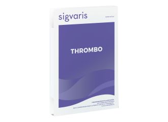 Sigvaris thrombo monocollant lungo punta aperta bianco s