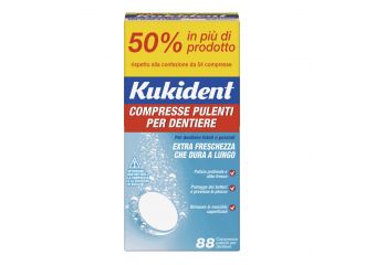 Kukident cleanser fresch 88 compresse pulizia protesi dentarie